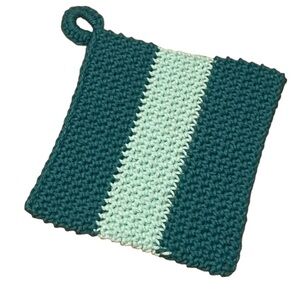 Handmade Crochet Turquoise Pot Holder